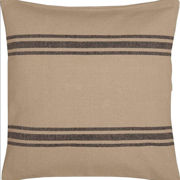 20x20 Neutral Cotton Stripe Pillow Covers - Picture 2 of 6